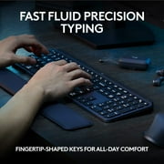 لوحة مفاتيح Logitech MX Keys S الرئيسية - اتصال لاسلكي - بلوتوث - 32.81 قدم - واجهة USB - Windows 10، Windows 11، macOS 10.15، ChromeOS، Linux، iPadOS 14، Android 8.0 - الإنجليزية - دفتر...