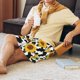thumbnail image 5 of Balery Cute Cow Print Sunflower B Pantalones cortos de pijama de punto de algodón para hombre con cinturilla y bolsillos-Large, 5 of 6