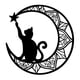 thumbnail image 5 of Placa decorativa de metal con silueta de negro, fácil de colgar, diseño , ideal como regalo para amantes de los gatos, para baño, puerta,, 5 of 9