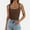 Coffee, variant on Womens Tank Top Womens Tank Tops Cropped Square Neckline Crop Sleeveless Patchwork Camisole Summer Outer Vest Blouses for Women Casual Sleeveless Summer Tops for Women White XL