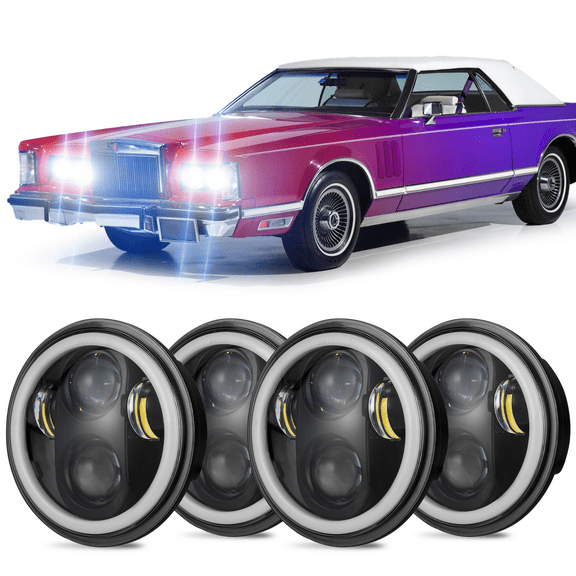 5.75in LED Headlights for Lincoln Continental 1958-1979 High Low Light H5001 H5006 Sealed Beam Assembly