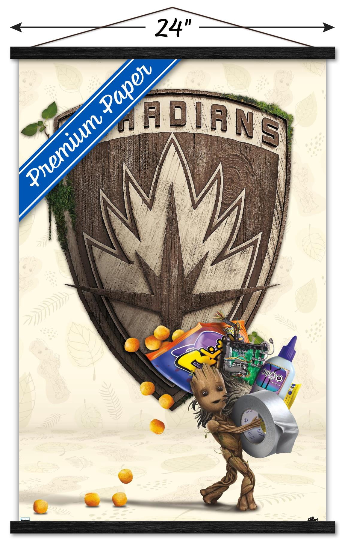 Marvel I Am Groot - Up to Something Wall Poster with Magnetic Frame, 22.375" x 34"