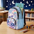thumbnail image 3 of Yspwyqan Backpack Set with Lunch Box Pencil Case Girls, 17 Inch 600D Polyester Lightweight Bookbags Large Capacity Musical Rainbow Cat Bag for School Elementary Middle, 3 of 7