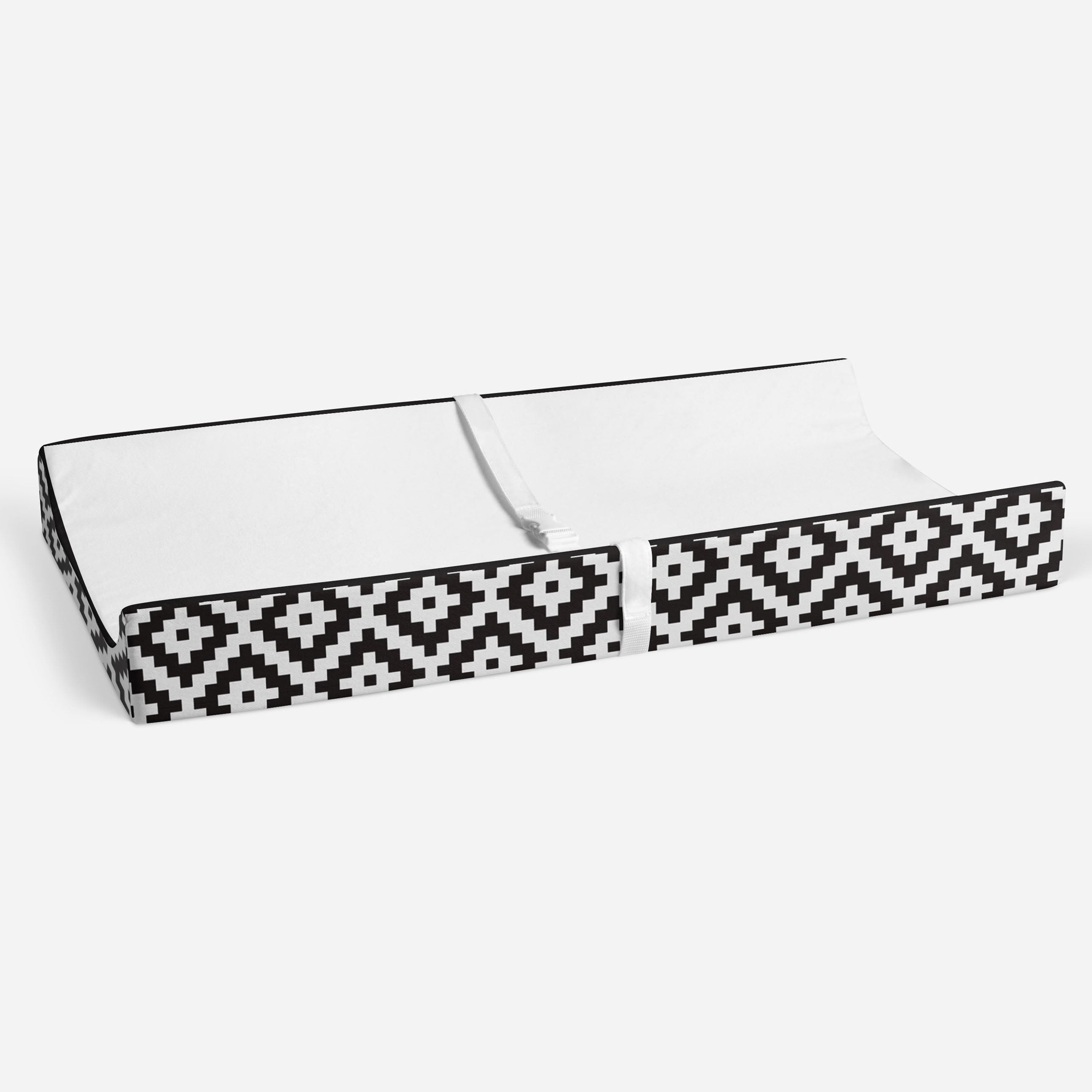 Bacati - Aztec Love Black Neutral Quilted Changing Pad Cover