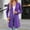 Purple, variant on AOOCHASLIY Clothes Ladies Coat Women Fashion Long Sleeve Color Cuff Split Bottom Cardigan