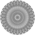 thumbnail image 1 of Ahgly Company Tapis Rond Lavable en Machine Intérieur Transitionnel Argent Platine Gris, 3 Pieds Rond, 1 of 7