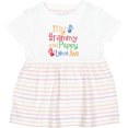 thumbnail image 3 of Inktastic Grammy and Pappy Love Me Girls Baby Dress, 3 of 5