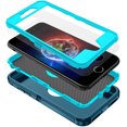 thumbnail image 7 of RegSun for iPhone SE 2020 Case,Built-in Screen Protector, Shockproof 3-Layer Full Body Protection Rugged Heavy Duty High Impact Hard Cover Case for iPhone SE 2nd Gen 4.7-inch,Turquoise, 7 of 7