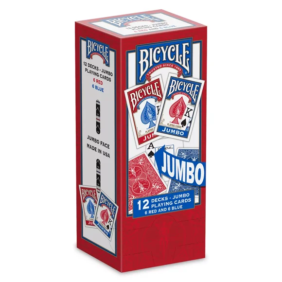 Bicycle Jumbo Fait Face à Jouer aux Cartes - 12 pks.