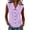Purple, variant on Women's Sleeveless Blouse-Solid Color Eyelet Collar Top for Summer