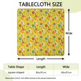 thumbnail image 2 of Fairy Princess Flower Pattern Square Fitted Tablecloth with Elastic Edge,Square Table Cover,Washable Elastic Table Cover for Home Kitchen Party Decor 36"x36", 2 of 6