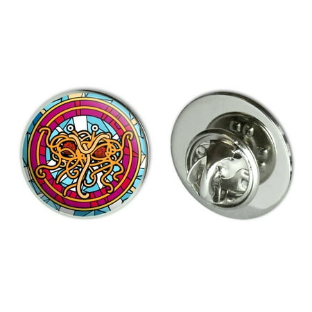 Flying Spaghetti Monster Emblem - Flying Spaghetti Monster Stained Glass Metal 0.75