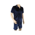 thumbnail image 4 of Men 2pc Stacy Adams leisure jogging suit Shorts Set Summer 3820 Navy Velvet, 4 of 6