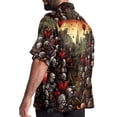 thumbnail image 3 of Love Men's Casual Short Sleeve Printed Button Down Spread Collar Tops Summer Beach Shirts Unisex, 3 of 6