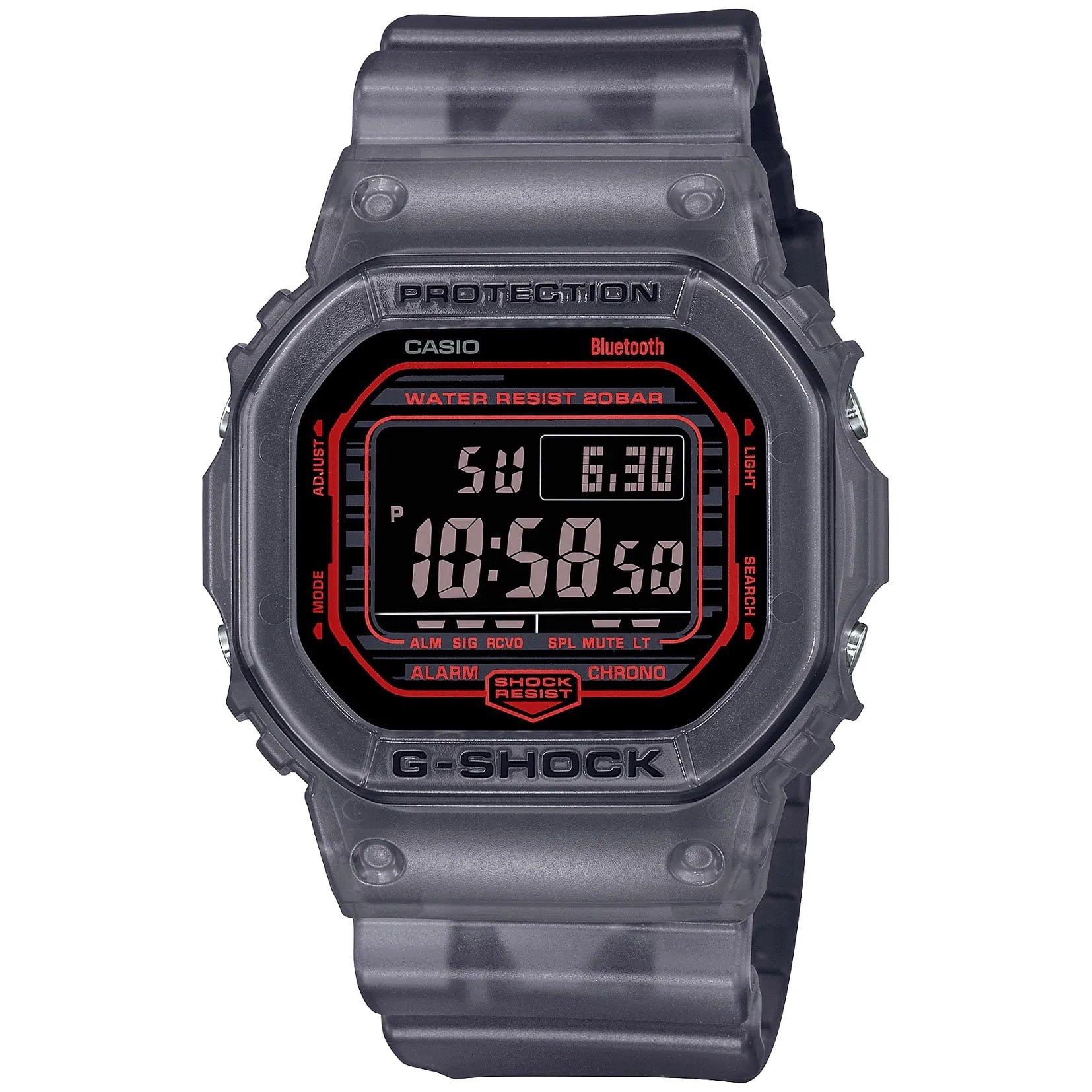 Casio Men's G-Shock Digital Atomic Solar Resin Watch with Black