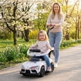 thumbnail image 2 of Costway Voiture Pousse-Pousse Toyota sous Licence avec Poignée de Contrôle Parental, Musique, Garde-Corps de Sécurité, Blanc, 2 of 10