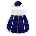 thumbnail image 2 of Halloween Christmas King Dog Costume, Royal Blue Cape and Crown Hat Dog Halloween Costumes, Fancy Pet Halloween Costumes, King Dog Costume for Party Photoshoot (Blue), 2 of 5