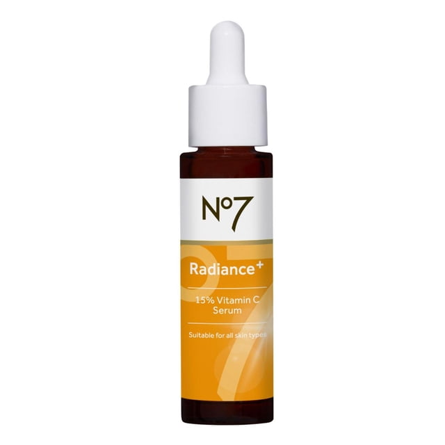 Sérum Facial No7 Radiance+ Vitamina C 15% Hidratante Antiedad para Manchas Oscuras