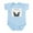 Sky Blue, variant on CafePress - Woof Infant Bodysuit - Baby Light Bodysuit, Size Newborn - 24 Months