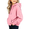 thumbnail image 4 of Enjoytime Hoodies for Girls Kids Long Sleeve Hooded Sweatshirts Lightweight Solid Casual Pullover Tops with Pockets, 4 of 8