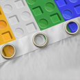 thumbnail image 3 of Castle Fairy Kids Colorful Brick Blackout Curtains Set of 2 (52x84 Each),Building Blocks Window Curtains,Construction Game Curtains and Drapes,Ultra Soft Home Decor, 3 of 6