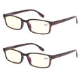 thumbnail image 1 of Kerecsen Lunettes d'Ordinateur 2 Paires Protection UV, Anti Rayons Bleus, Anti-Éblouissement et Résistantes aux Rayures Lunettes de Lecture (Demi, 2.50, Multiplicateur_x), 1 of 4