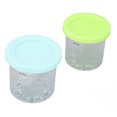 thumbnail image 4 of 2 Pcs Tasses de Pintes de Crème Glacée 600ml Contenant de Crème Glacée Bocal de Rangement pour Ninja NC299AMZ NC300s Bleu et Vert, 4 of 10