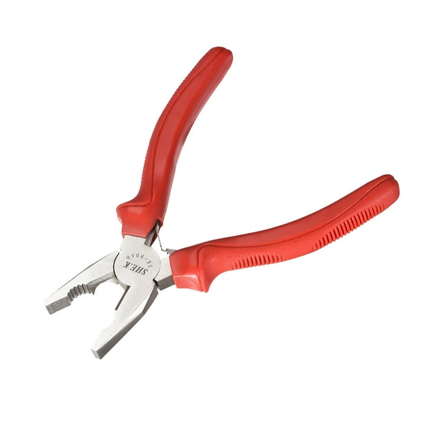 Lineman Pliers 8Inch Wire Side Cutting Tool Wire Cutter Red Handle