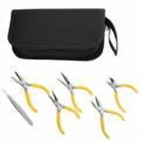 5pcs Professional Jewelry Pliers Tools Kit Round Bent Nose Beading Making DIY