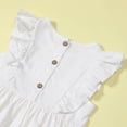 thumbnail image 4 of BESLY 2-6Y Toddler Girls Casual Dress Kids Cotton Hemp Simple Fashion Dress Solid Color Summer Sleeveless Princess Dress, 4 of 5