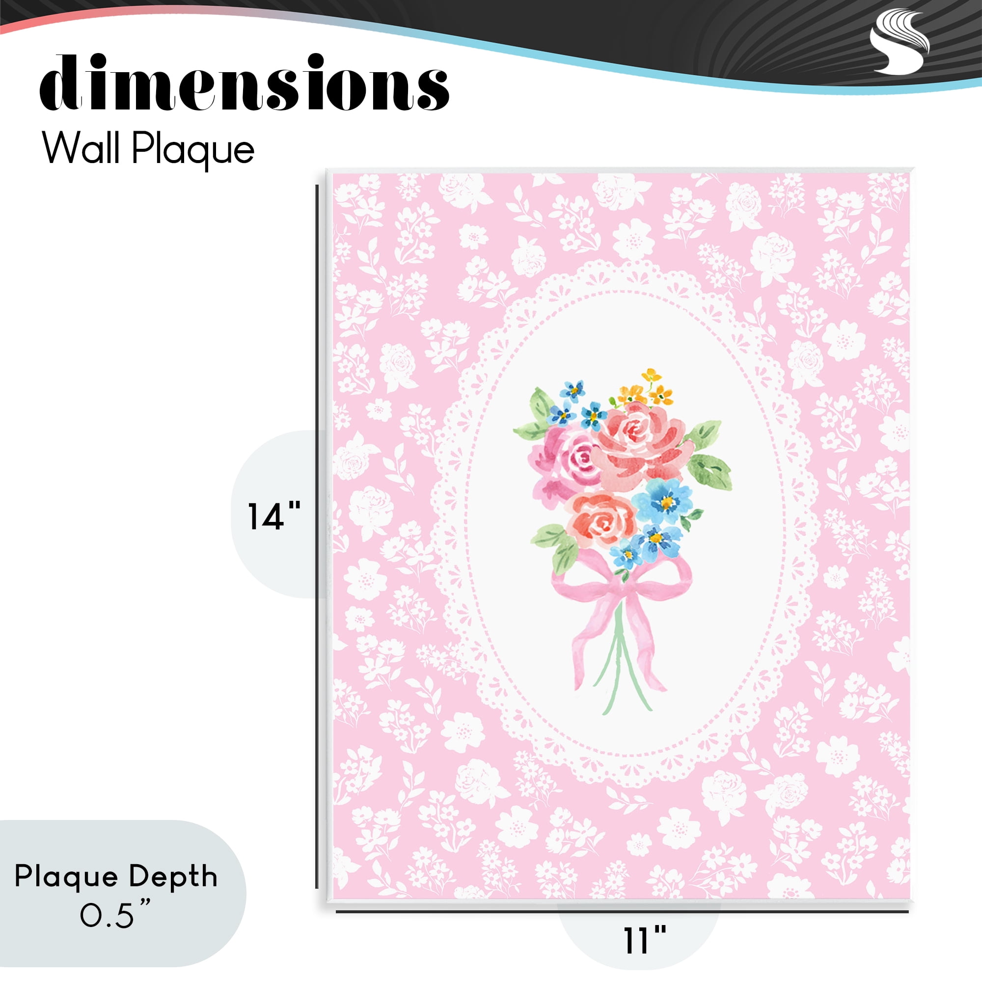 Stupell Industries Pink Feminine Bouquet Wall Plaque Art, design by Corinne Haig