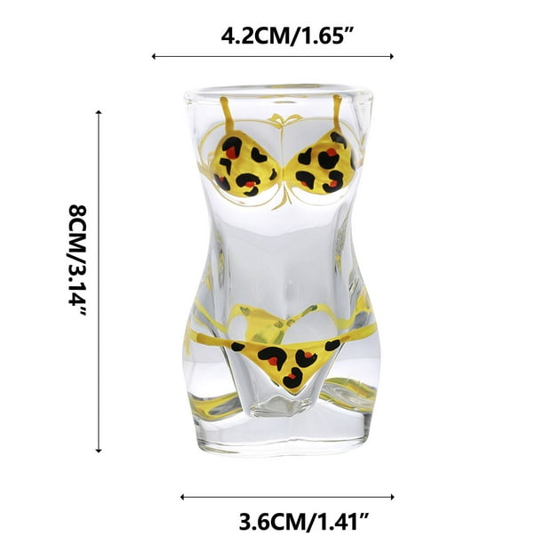 Copa Baijiu de alta belleza, juego de copas de vino para bikini, barra dedicada al hogar, venta al por mayor, copa de vino de vidrio engrosado.