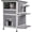 Gray, variant on MEDEHOO Outdoor Feral Cat House Outside Kitten Shelter 2 Story Cat Catio Enclosure Weatherproof Waterproof