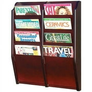 8-Pocket Literature Display, Mahogany