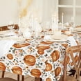 thumbnail image 2 of Fall Tablecloth Rectangle Autumn Floral Pumpkin Fabric Table Cloth Rustic Table Cover for Thanksgiving Farmhouse Picnic Home Kitchen Dining Table Decor, 60 x 102 Inch, 2 of 6