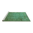 thumbnail image 2 of Ahgly Company Machine Washable Indoor Round Oriental Turquoise Blue Traditional Area Rugs, 3' Round, 2 of 4