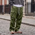 thumbnail image 2 of Wutalume Men's Cargo Pants with Pockets — Loose Work Trousers for Men, Drawstring Baggy Style, Multi-Pocket Casual Pants for Outdoor, 2 of 7