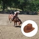 thumbnail image 5 of Sombrero de vaquero occidental de Protección de verano Sombrero Fedora de Panamá Sombrero plegable enrollable Floppy Beach Trilby Gorras - Gris Azul Sunnimix  Sombrero de vaquero occidental, 5 of 8