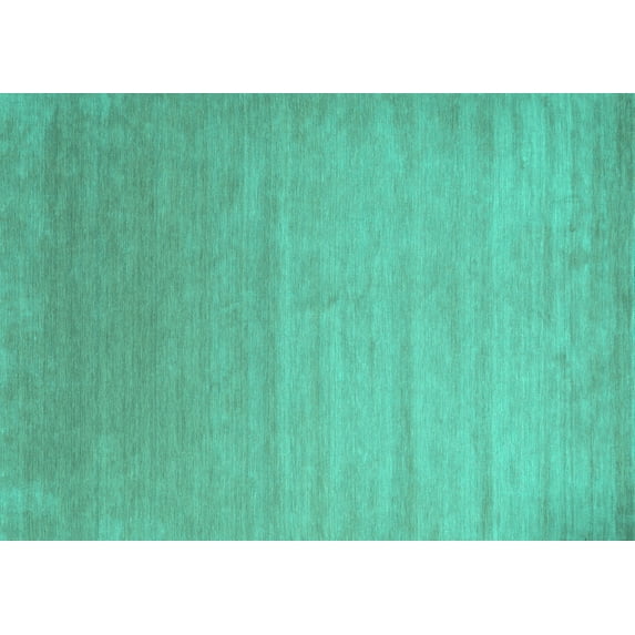 Ahgly Company Indoor Rectangle Abstract Turquoise Blue Contemporary Area Rugs, 5' x 7'