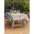 thumbnail image 2 of Outdoor Tablecloth with Umbrella Hole and Zipper, Easter Rectangle Table Cloth 60x120 Inch Waterproof Tablecloth, Spring Farmhouse Retro Bunny Eggs Flower Black Plaid Picnic Table Cover for Patio, 2 of 7