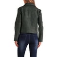 thumbnail image 4 of INSPIRE CHIC Women's Faux Leather Jacket Turndown Collar Long Sleeve Zip Jackets XS Black, 4 of 6