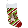 thumbnail image 1 of Carolines Treasures CK4056CS Christmas Snowflakes Chocolate Parti Cocker Spaniel Christmas Stocking, Large, Multicolor, 1 of 2