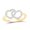Yellow, variant on 10K Rose Gold Round Diamond Double Heart Nicoles Dream Collection Ring 0.20cttw