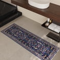 thumbnail image 5 of Runner Rug Washable Kitchen Runner 2'6''x8' Runner Rug for Entryway Indoor Floral Non-Slip Soft Carpet Runner for Hallways, Kitchen, Laundry, Bedroom, Bathroom(Blue), 5 of 8