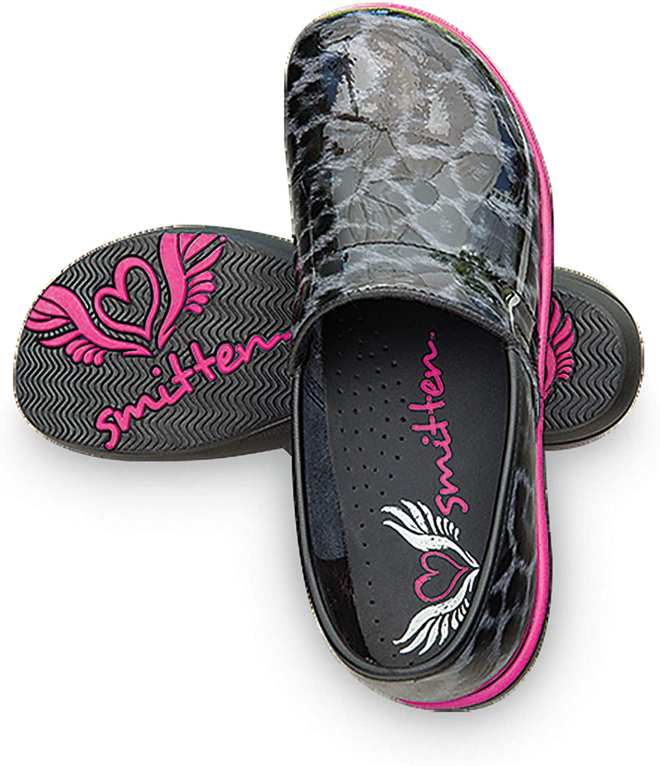 leopard nursing clogs