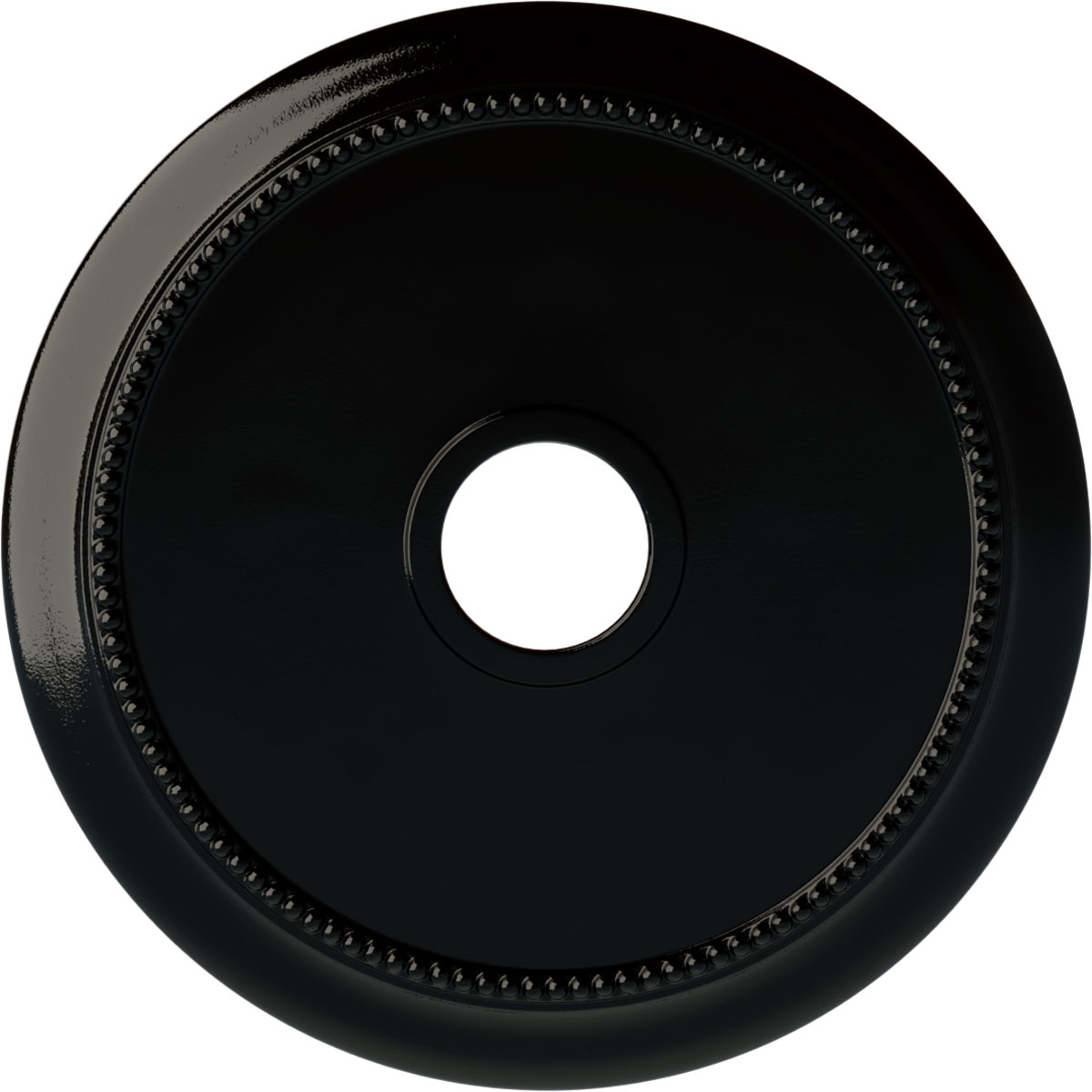 Ekena Millwork 24 1/8"OD x 4 3/8"ID x 2 1/4"P Crendon Ceiling Medallion (Fits Canopies up to 4 3/8"), Hand-Painted Black Pearl - image 1 of 4