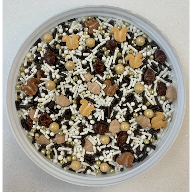 Squirrel and Acorn Mix Confetti Sprinkles, Cake, Cookie, Donut, Cakepop