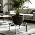thumbnail image 6 of OCCOA Heavy Duty Metal Flower Pot Stand for Indoor Outdoor, 12 Inch Round Plant Container Holder with 4 Support Points, Rustproof Iron ,Black, 6 of 7