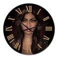 thumbnail image 2 of Designart 'Portrait Of African American Woman Iv' Modern Wall Clock, 2 of 5