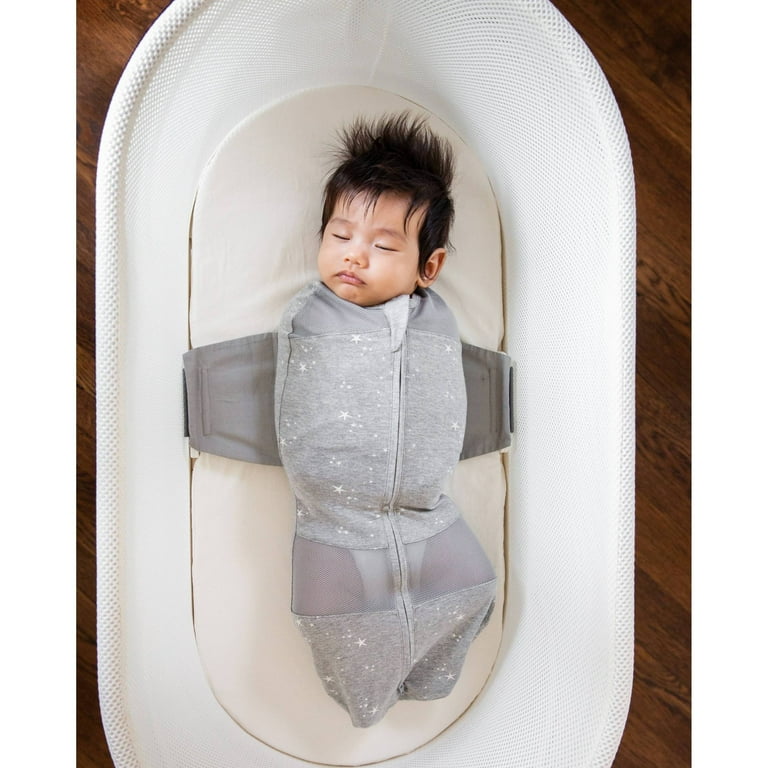 2 Pack SNOO Sack Swaddle Wrap White with Black Planets White Stars on Black Wings M Walmart